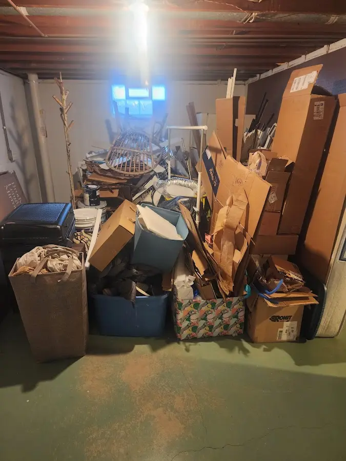 Roll-off dumpster container at job site for 20 Yard Dumpster Rental in Galen